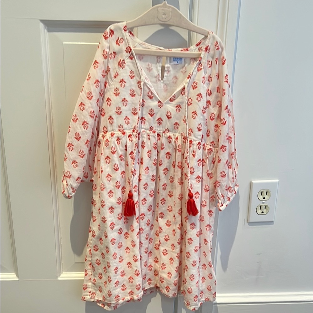 Mer St Barth Tassle Neck LS Dress